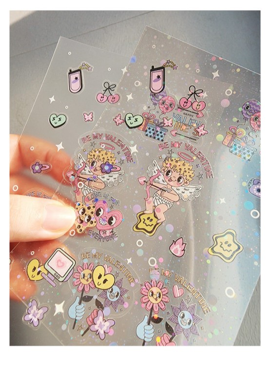 투명 스티커 제작 결과물